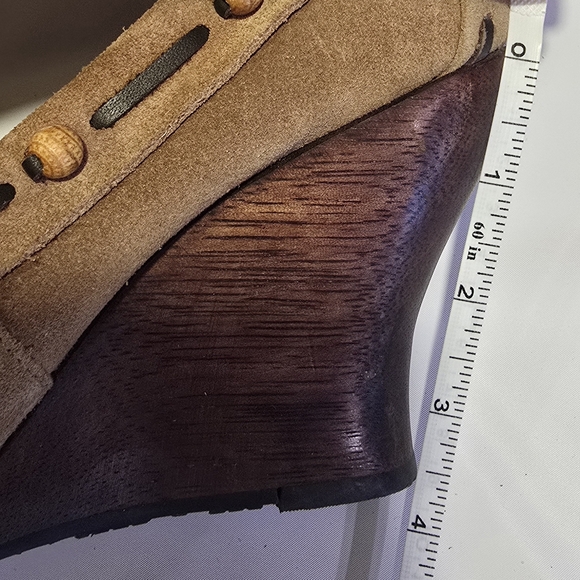 Sam Edelman Suede Beaded Fringe Moccasin Wedge - Picture 9 of 10